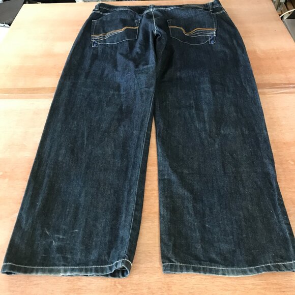 Ecko Unltd 72+ Loose Jeans Men 38 Black High Rise Stretch Skater Grunge 18003 - Picture 2 of 12